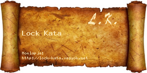 Lock Kata névjegykártya
